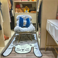 HKM-235859 Soft Cotton Baby Play Mat with White Tiger Design for Kids Ages 0-8+ Years - Perfect for Living Room Decor and Play Areas