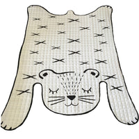 HKM-235859 Soft Cotton Baby Play Mat with White Tiger Design for Kids Ages 0-8+ Years - Perfect for Living Room Decor and Play Areas