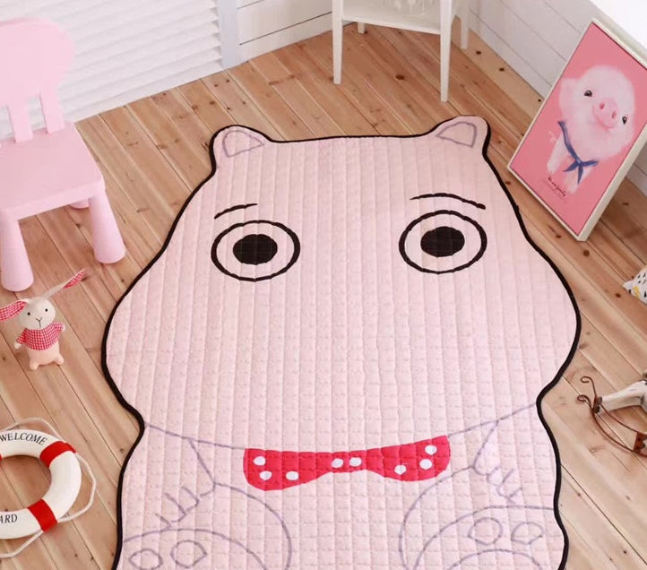 HKM-235859 Soft Cotton Baby Play Mat with White Tiger Design for Kids Ages 0-8+ Years - Perfect for Living Room Decor and Play Areas