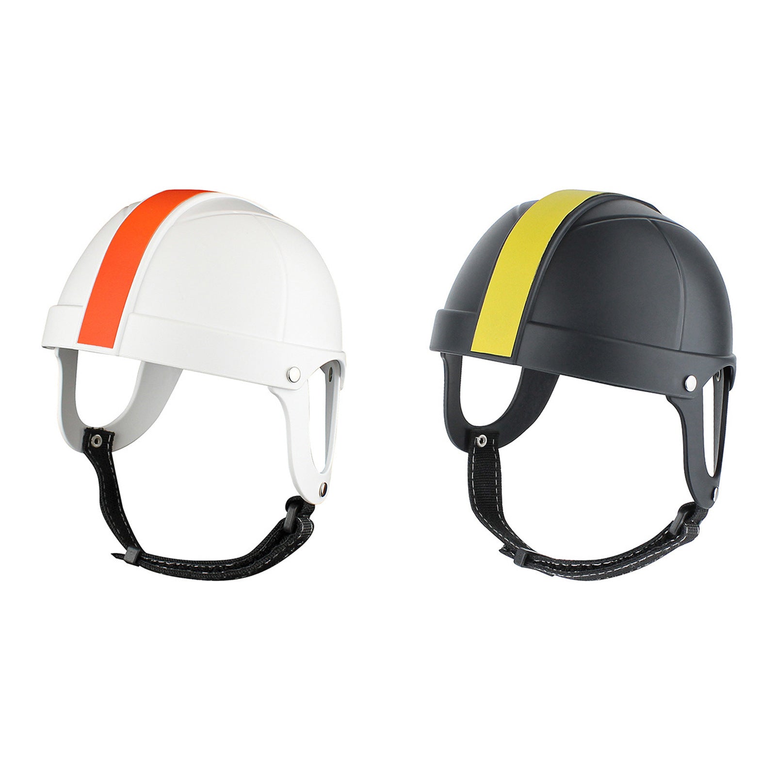 HKM-235923 Pet Ride Motorcycle Safety Helmet - Four Seasons, Available in White, Orange, Black & Yellow, Sizes S & M, ABS Material
