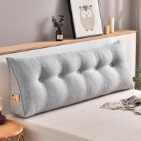 HKM-235923 Removable Washable Cotton and Linen Triangle Backrest Cushion in Multiple Sizes