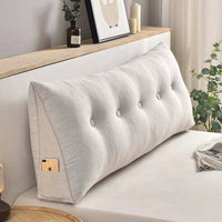 HKM-235923 Removable Washable Cotton and Linen Triangle Backrest Cushion in Multiple Sizes