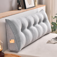 HKM-235923 Removable Washable Cotton and Linen Triangle Backrest Cushion in Multiple Sizes