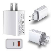 HKM-235987 FDGAO 18W PD Fast Charging Plug with Dual USB Typ-C Ports for Apple 12 Mobile Phones