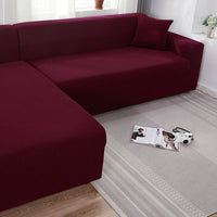 HKM-235987 Solid Color Stretch Sofa Cover for Dust Protection and Slip Resistance