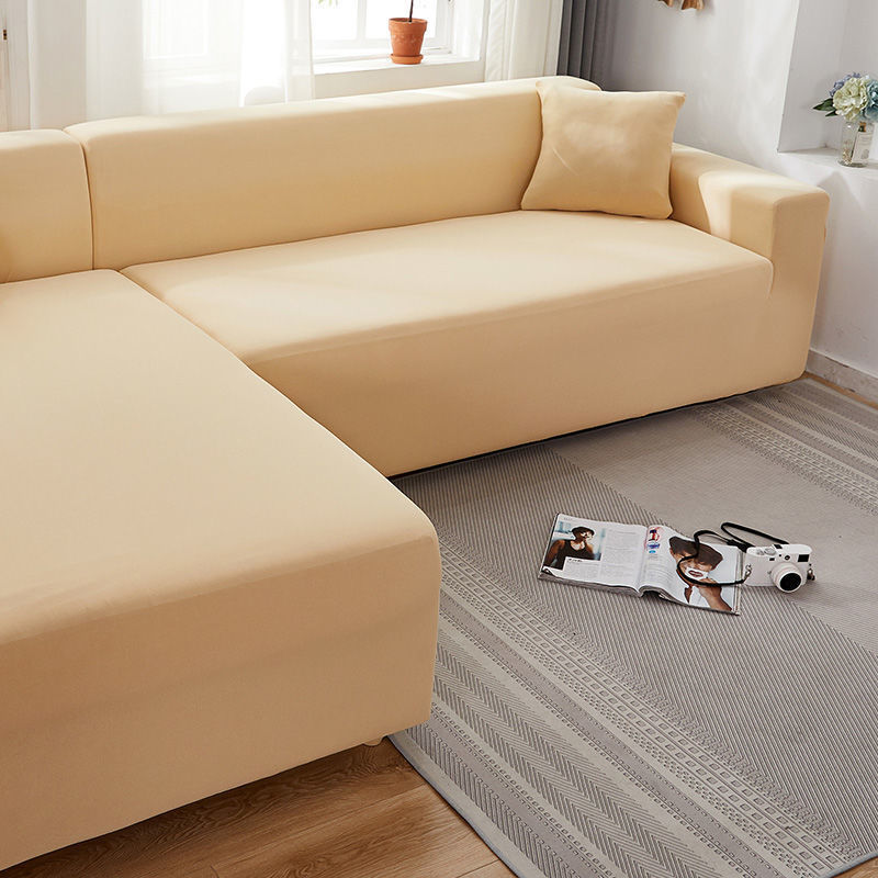 HKM-235987 Solid Color Stretch Sofa Cover for Dust Protection and Slip Resistance