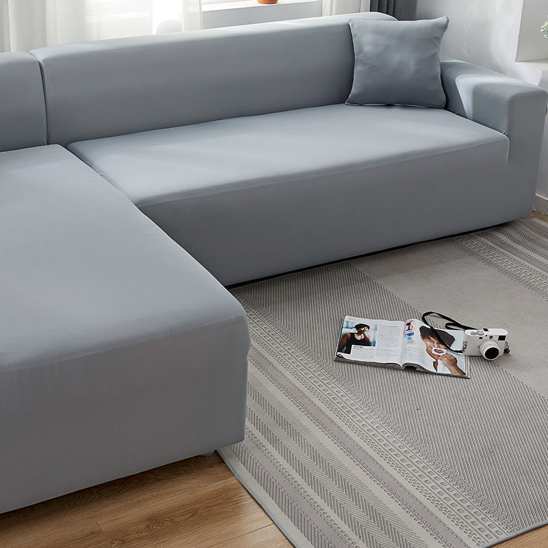 HKM-235987 Solid Color Stretch Sofa Cover for Dust Protection and Slip Resistance
