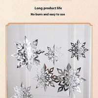 HKM-236051 3D Mini Christmas Flag Scene Show Window Pendant – Various Colors and Snowflake Designs in Paper