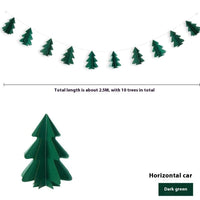 HKM-236051 3D Mini Christmas Flag Scene Show Window Pendant – Various Colors and Snowflake Designs in Paper