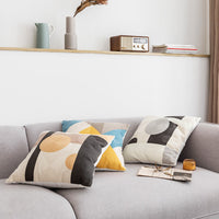 HKM-236051 Modern Geometric Cotton Embroidered Pillowcase for Home and Commercial Spaces