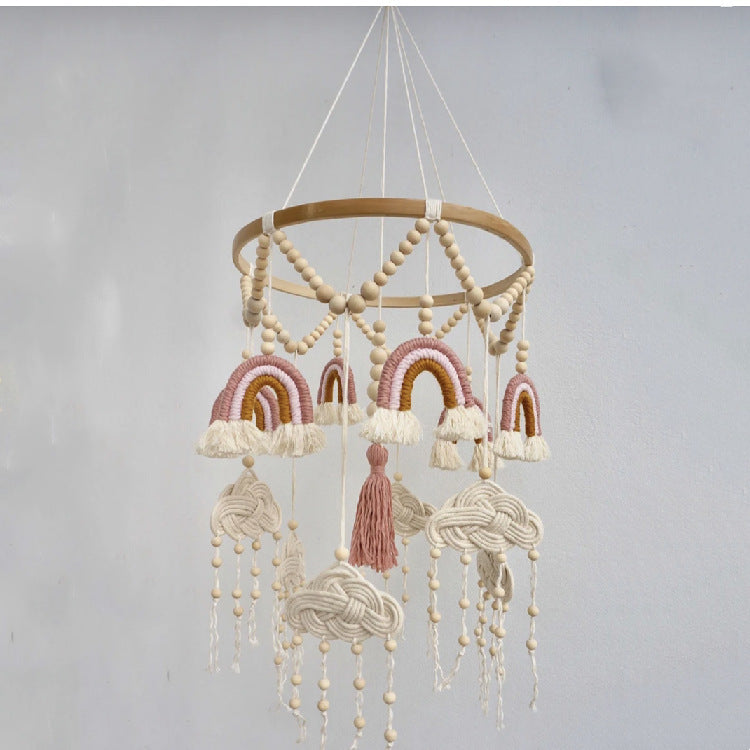 HKM-236243 Hand-Woven Nordic Style Baby Room Pendant - Pure Cotton, 60x23cm