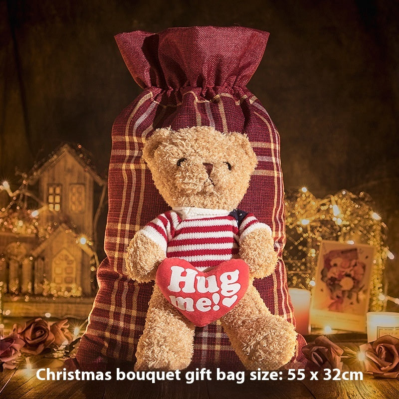 HKM-236371 Creative Cotton Cloth Christmas Gift Bags in Various Designs