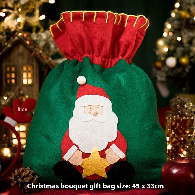 HKM-236371 Creative Cotton Cloth Christmas Gift Bags in Various Designs