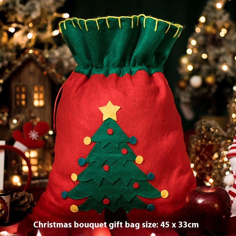 HKM-236371 Creative Cotton Cloth Christmas Gift Bags in Various Designs
