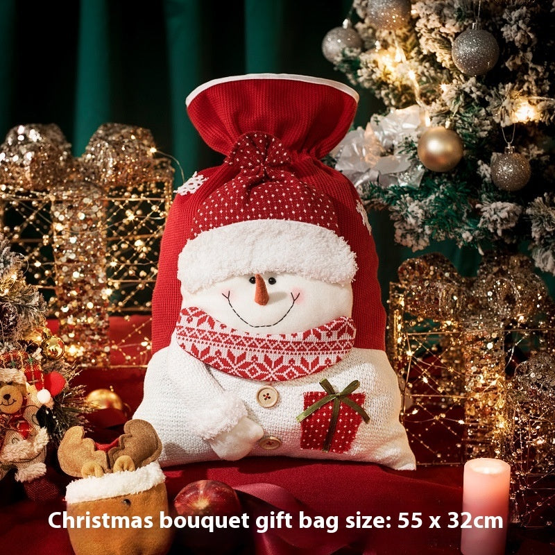 HKM-236371 Creative Cotton Cloth Christmas Gift Bags in Various Designs