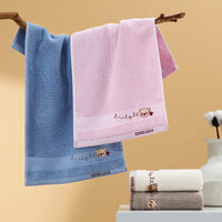 HKM-236499 Pure Cotton Cartoon Kids Towel for Home and Kindergarten - Soft, Embroidered Design, 50x25cm