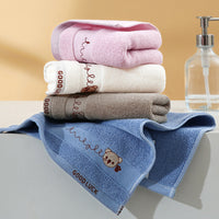 HKM-236499 Pure Cotton Cartoon Kids Towel for Home and Kindergarten - Soft, Embroidered Design, 50x25cm