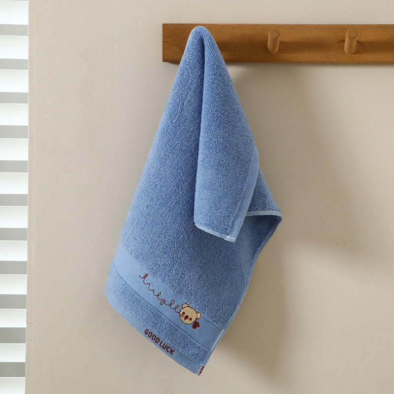 HKM-236499 Pure Cotton Cartoon Kids Towel for Home and Kindergarten - Soft, Embroidered Design, 50x25cm