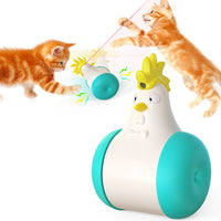 HKM-236691 Funny Cat Toy New Product Electric Sounding Tumbler Hair Laser Chicken Funny Cat Toy