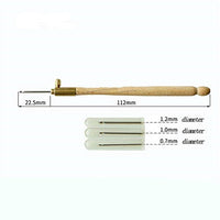 HKM-236755 Anti-French Embroidery Crochet Hook Set with 3 Solid Wood Needles - 135mm