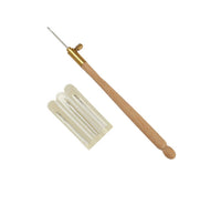 HKM-236755 Anti-French Embroidery Crochet Hook Set with 3 Solid Wood Needles - 135mm