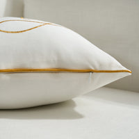 HKM-236883 Christmas Decorative Pillow Cover - Modern Design in White, Red, and Green (30x50cm)
