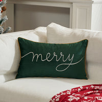 HKM-236883 Christmas Decorative Pillow Cover - Modern Design in White, Red, and Green (30x50cm)