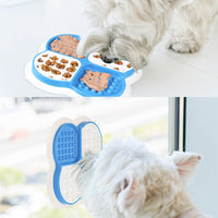 HKM-236947 Multi-functional Non-slip Pet Slow Food Plate with Suction Cup - Available in Blue, Pink, Green, 235mm Size