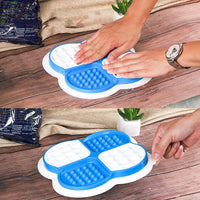 HKM-236947 Multi-functional Non-slip Pet Slow Food Plate with Suction Cup - Available in Blue, Pink, Green, 235mm Size