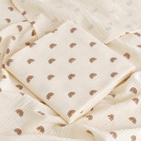 HKM-237075 Korean Baby Double-Layer Gauze Bath Towel in Fun Patterns and Soft Colors