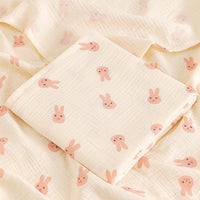 HKM-237075 Korean Baby Double-Layer Gauze Bath Towel in Fun Patterns and Soft Colors