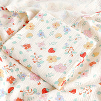 HKM-237075 Korean Baby Double-Layer Gauze Bath Towel in Fun Patterns and Soft Colors