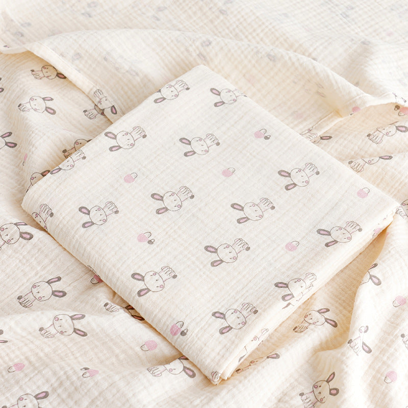 HKM-237075 Korean Baby Double-Layer Gauze Bath Towel in Fun Patterns and Soft Colors