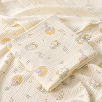 HKM-237075 Korean Baby Double-Layer Gauze Bath Towel in Fun Patterns and Soft Colors