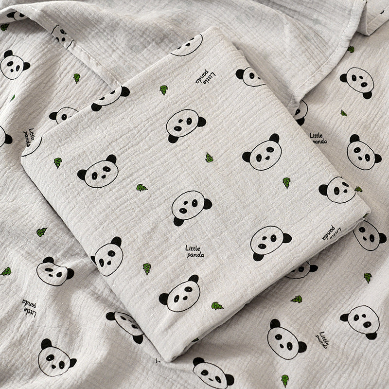 HKM-237075 Korean Baby Double-Layer Gauze Bath Towel in Fun Patterns and Soft Colors