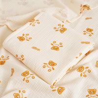 HKM-237075 Korean Baby Double-Layer Gauze Bath Towel in Fun Patterns and Soft Colors