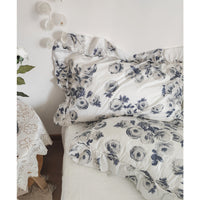 HKM-237075 Vintage Camellia Cotton Four-Piece Duvet Cover and Sheet Set