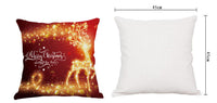 HKM-237139 Cartoon Print Cotton and Linen Pillowcase - Mediterranean Style Cushion Cover 45x45cm