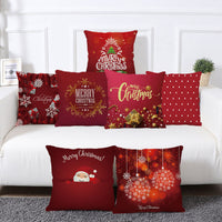 HKM-237139 Cartoon Print Cotton and Linen Pillowcase - Mediterranean Style Cushion Cover 45x45cm