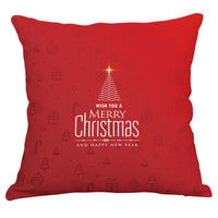 HKM-237139 Cartoon Print Cotton and Linen Pillowcase - Mediterranean Style Cushion Cover 45x45cm