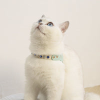 HKM-237267 Diamond Pattern PU Leather Harness for Dogs and Cats - Pink and Green, XS and S Sizes