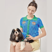 HKM-237395 Blue Tiger Cardigan Dog Sweater for Pets in Fruit Green - Various Sizes Available
