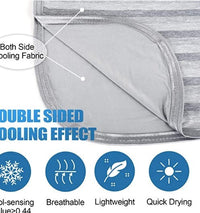 HKM-237395 Reversible Lightweight Cold Fiber Summer Nap Blanket - 130x170 cm, Breathable and Skin-Friendly
