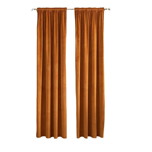 HKM-237779 Luxury Velvet Soft Drape Curtain for Home Decoration - High Shading (71%-90%) Available in Multiple Colors and Sizes