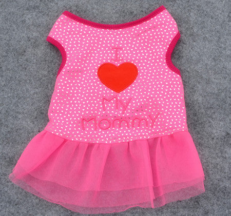 HKM-237843 Embroidered Cotton Skirt for Puppies - Stylish Pet Apparel