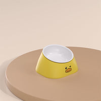 HKM-237907 Tilted Stainless Steel Cat and Dog Bowl for Comfortable Feeding - Durable Fall-Resistant Design, 15 Degree Angle