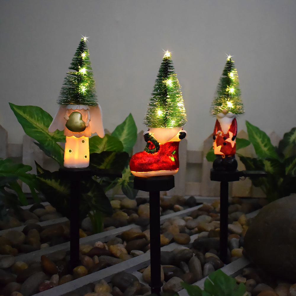 HKM-238035 Christmas Solar Outdoor Yard Lamp for Yard Decoration and Atmosphere Enhancement