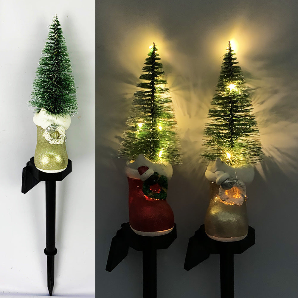 HKM-238035 Christmas Solar Outdoor Yard Lamp for Yard Decoration and Atmosphere Enhancement