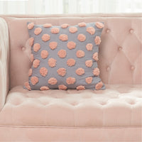 HKM-238035 Moroccan Tufted Dots Pillow Cover - Modern Simple Design, Various Colors, 45x45cm