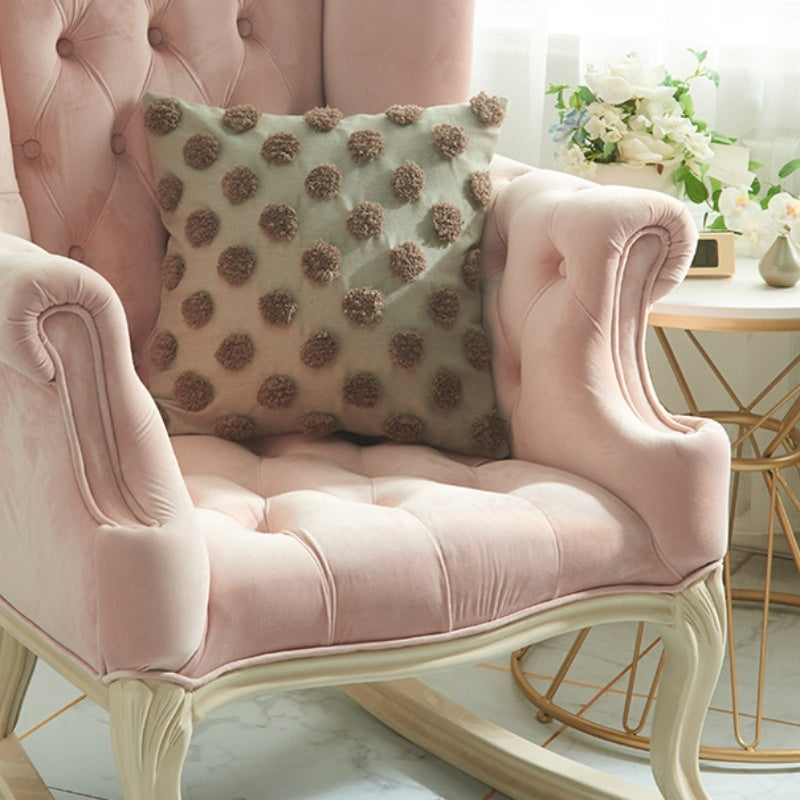 HKM-238035 Moroccan Tufted Dots Pillow Cover - Modern Simple Design, Various Colors, 45x45cm